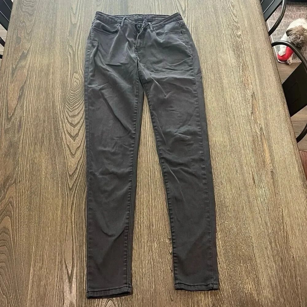 Levi's Skinny Legging Jeans High Rise Denim Cotton Blend Stretch Gray Size 27